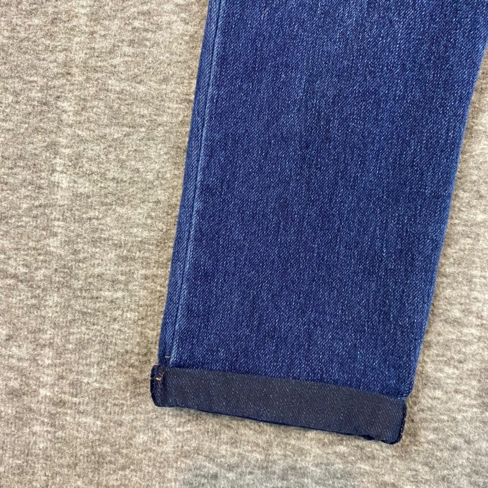 Time And Tru Dark Denim Skinny Capri Jeans Size Small (4-6) Pull On Cuffed Hem - Picture 2 of 5